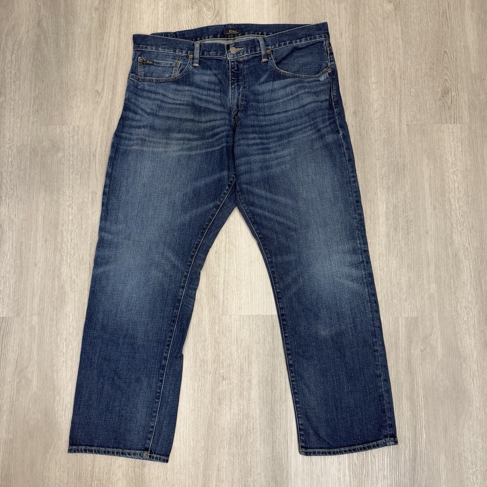 Vintage Men's Polo Ralph Lauren Blue Jeans The Hampton Relaxed Straight 36x30